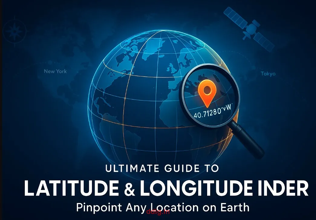 Globe with latitude and longitude lines for location finder tool
