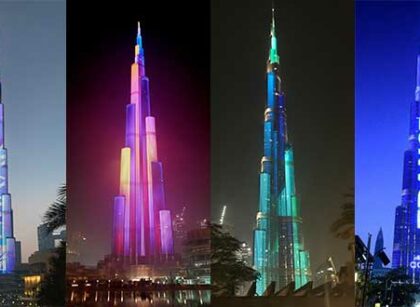 Burj Khalifa Lights Up in Stunning Display to Celebrate UAE's First Astronaut's Mission